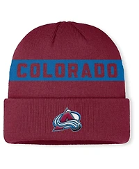 Fanatics Men's Burgundy Colorado Avalanche Authentic Pro Rink Cuffed Knit Hat