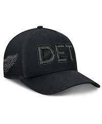 Fanatics Men's Black Detroit Red Wings Authentic Pro Road Team Code Trucker Adjustable Hat