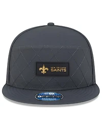 New Era Men's Charcoal New Orleans Saints 2025 Sideline Cold Weather Split Panel 9FIFTY Snapback Hat