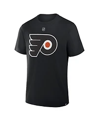 Fanatics Men's Matvei Michkov Black Philadelphia Flyers Authentic Stack Name and Number T-Shirt