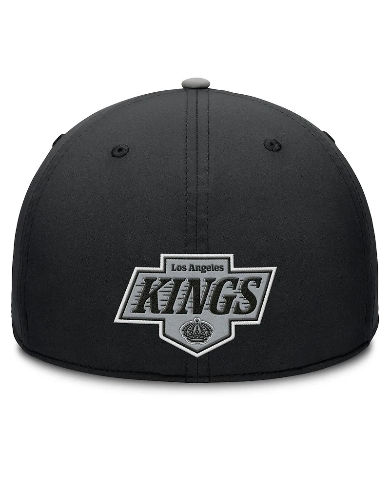 Fanatics Men's Black/Gray Los Angeles Kings Authentic Pro Rink Team Code Flex Hat