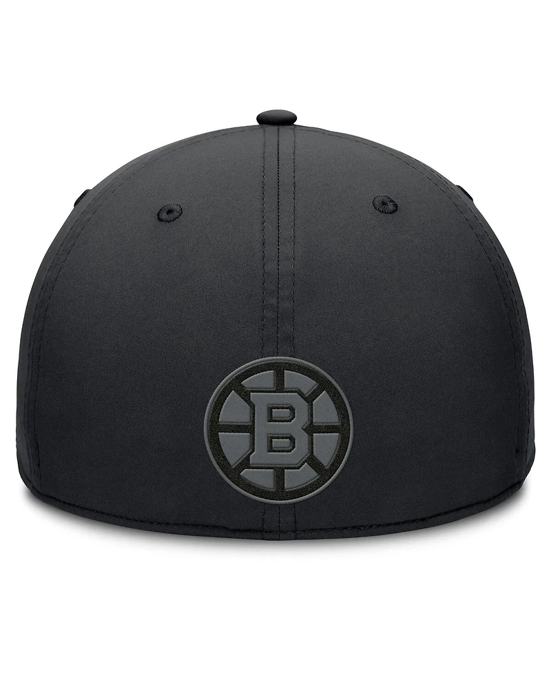 Fanatics Men's Black Boston Bruins Authentic Pro Road Team Code Flex Hat