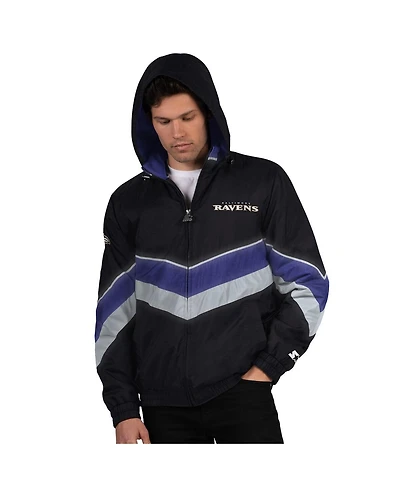 Starter Men's Black/Purple Baltimore Ravens Thursday Night Gridiron Full-Zip Jacket