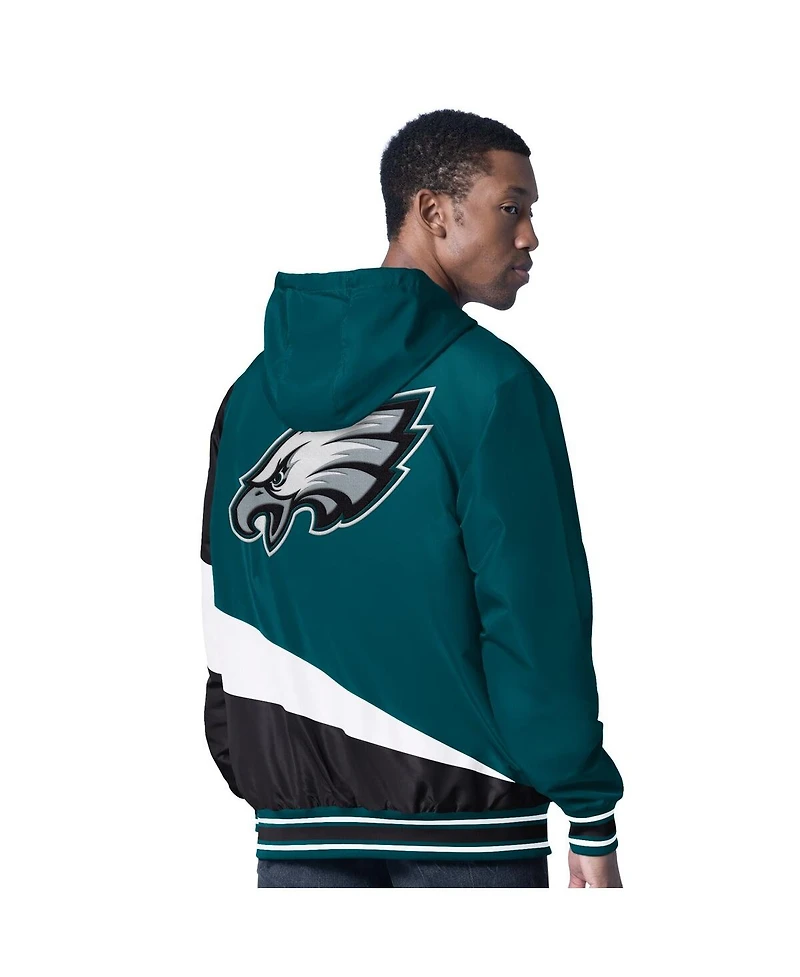 G-iii Sports by Carl Banks Men's Midnight Green/Charcoal Philadelphia Eagles Dual Threat Reversable Full-Zip Jacket