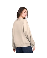 G-iii 4Her by Carl Banks Women's Sand Atlanta Braves Oversized Vet Ii Sweatshirt