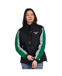 Starter Women's Black/Kelly Green Philadelphia Eagles Thursday Night Gridiron Half-Zip Jacket