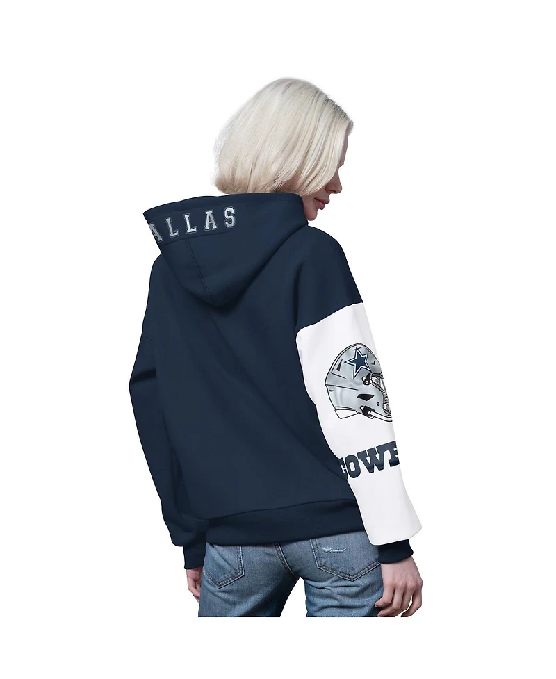 Starter Women's Navy Dallas Cowboys 4th Down Full-Zip Hoodie