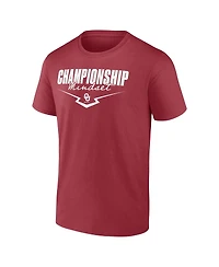 Logo Athletic Men's Crimson Oklahoma Sooners Softball Championship Mindset T-Shirt