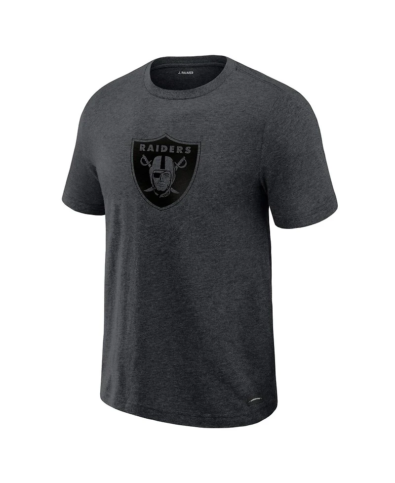 J. Palmer Men's Heather Gray Las Vegas Raiders Players Lounge Tri-Blend T-Shirt