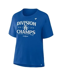 Fanatics Women's Royal Los Angeles Dodgers 2025 Nl West Division Champions Locker Room T-Shirt