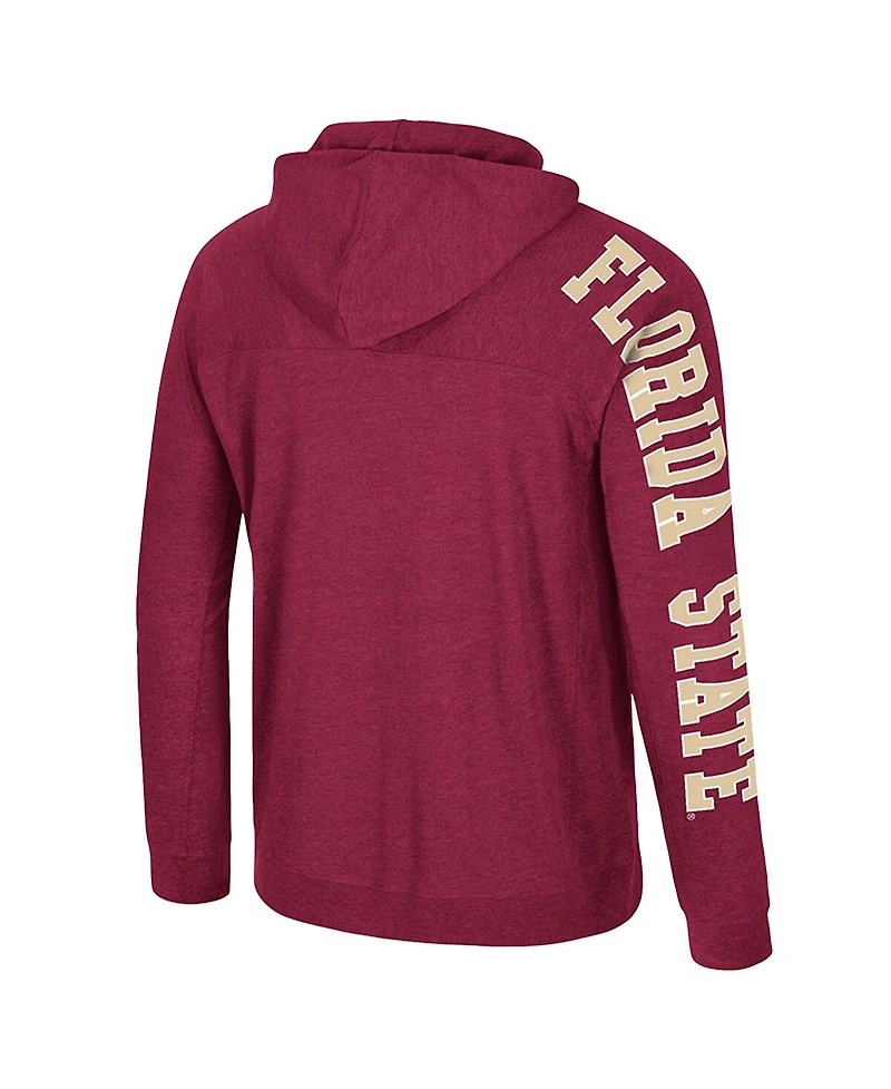 Colosseum Men's Garnet Florida State Seminoles Back Business Long Sleeve Raglan T-Shirt