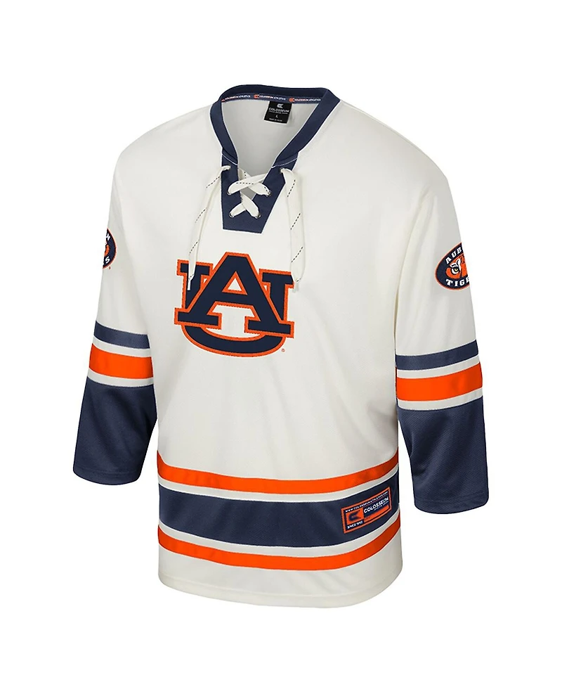 Colosseum Men's Cream Auburn Tigers Puck Proud Fashion Hockey Jersey