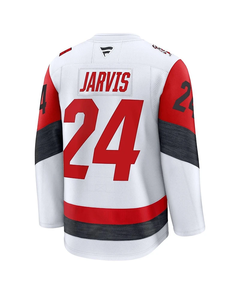 Fanatics Men's Seth Jarvis White Carolina Hurricanes Away Premium Jersey