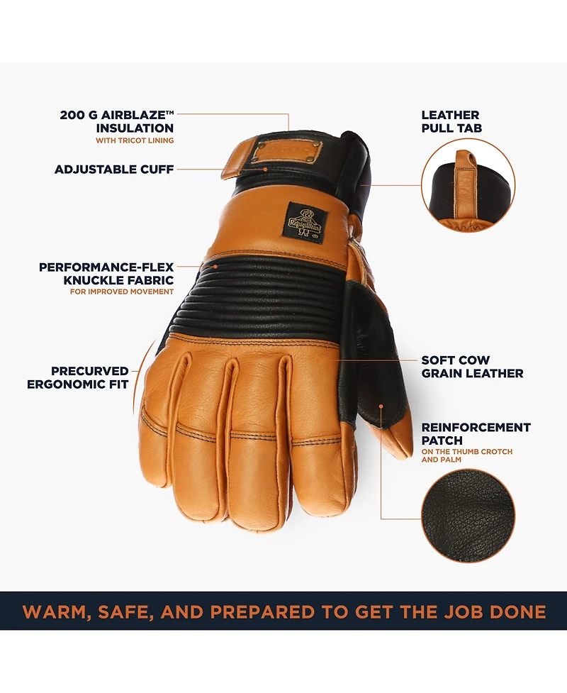 RefrigiWear Men's 54 Gold Waterproof Insulated Glove