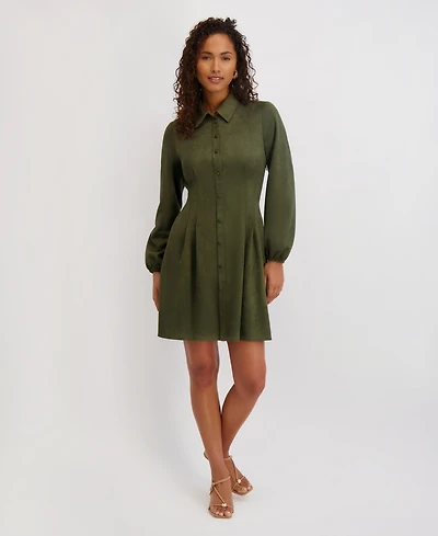 kensie Women's Long-Sleeve Dress