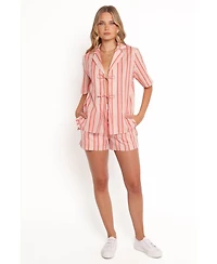 Petal and Pup Women's Aaliyah Shorts - Pink Stripe