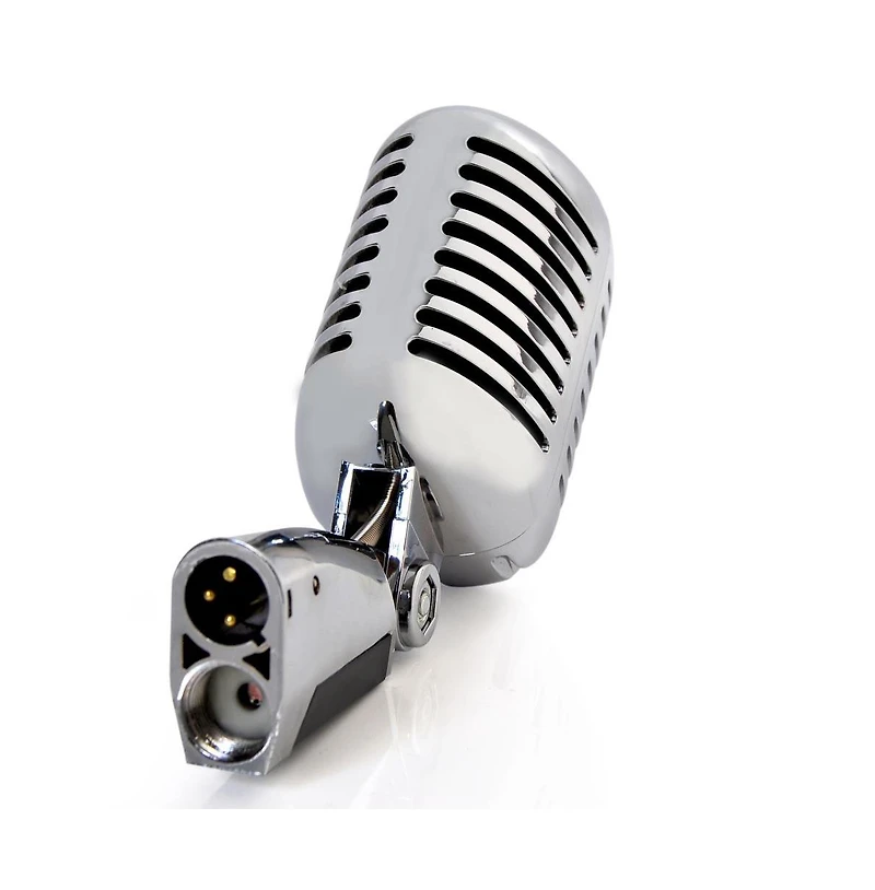 Classic Retro Vintage Style Microphone & Swing Stand, Silver Style