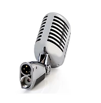 Classic Retro Vintage Style Microphone & Swing Stand, Silver Style
