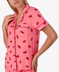 Kate Spade New York Women's 2-Piece Sleepwear Short-Sleeve Shirt and Pajama Shorts Set