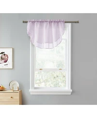 Kate Aurora Living Double Layered Sheer Rod Pocket Ascot Window Valances