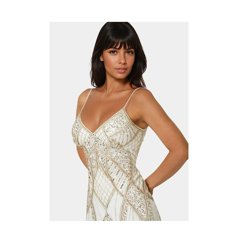 Bebe Women's Beaded Gown