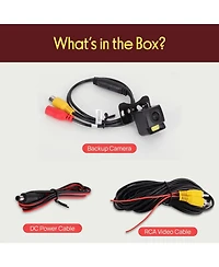 Pyle Rearview Back-Up Camera - Parking Reverse Cam with Distance Scale Line Display, Night Vision, Waterproof, PLCM11