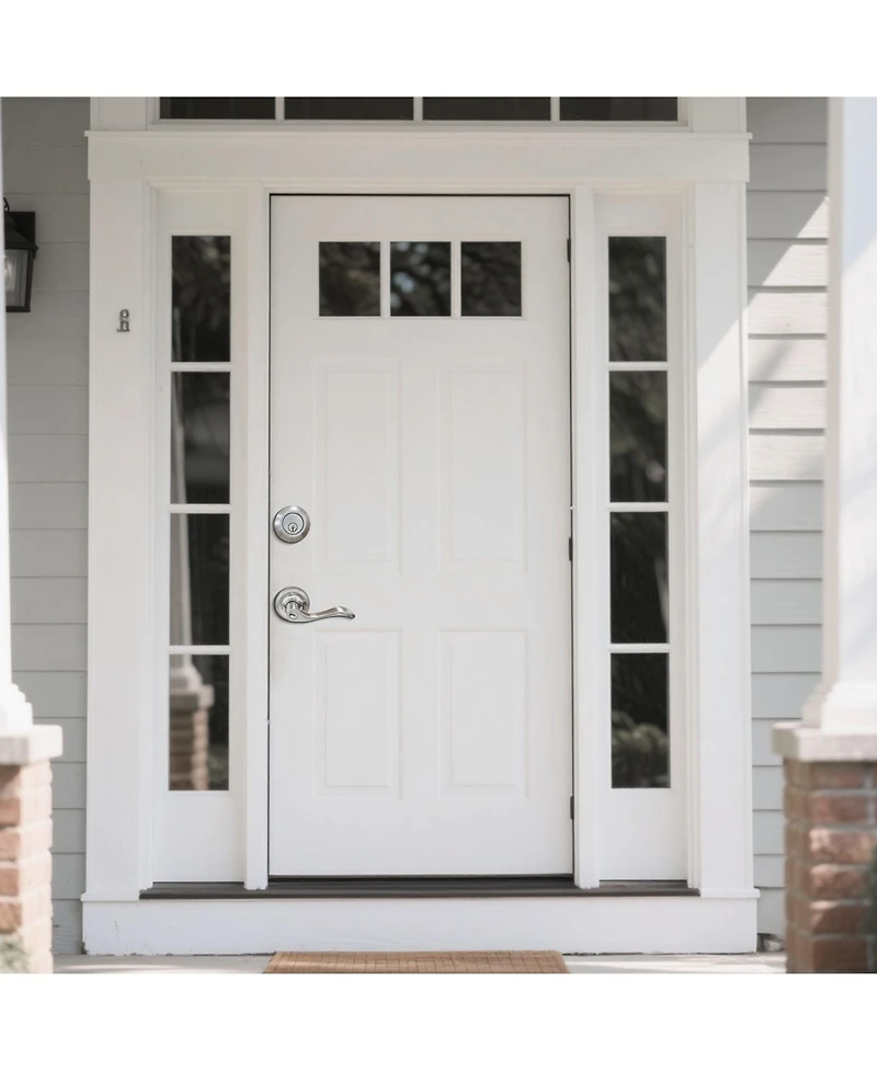 Zinc Alloy Door Lever with Ergonomic Grip, Chamfered Edges, Easy Installation-Sliver 1 Pack