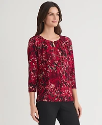 Kasper Petite Scoop Neck Top