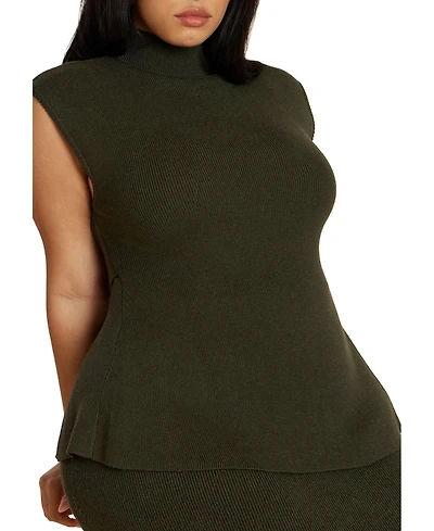 Eloquii Women's Open Back Sweater Top