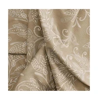 Ellis Curtain Lexington Leaf Pattern on Colored Ground Curtain Tiers 56"x24" Tan