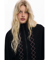 Desigual Women's Zig-zag poncho