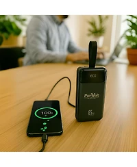Pursonic Power Anywhere Bundle – PurVolt 40,000mAh Power Bank + Led Fast Charging Power Bank with Built-in Cables