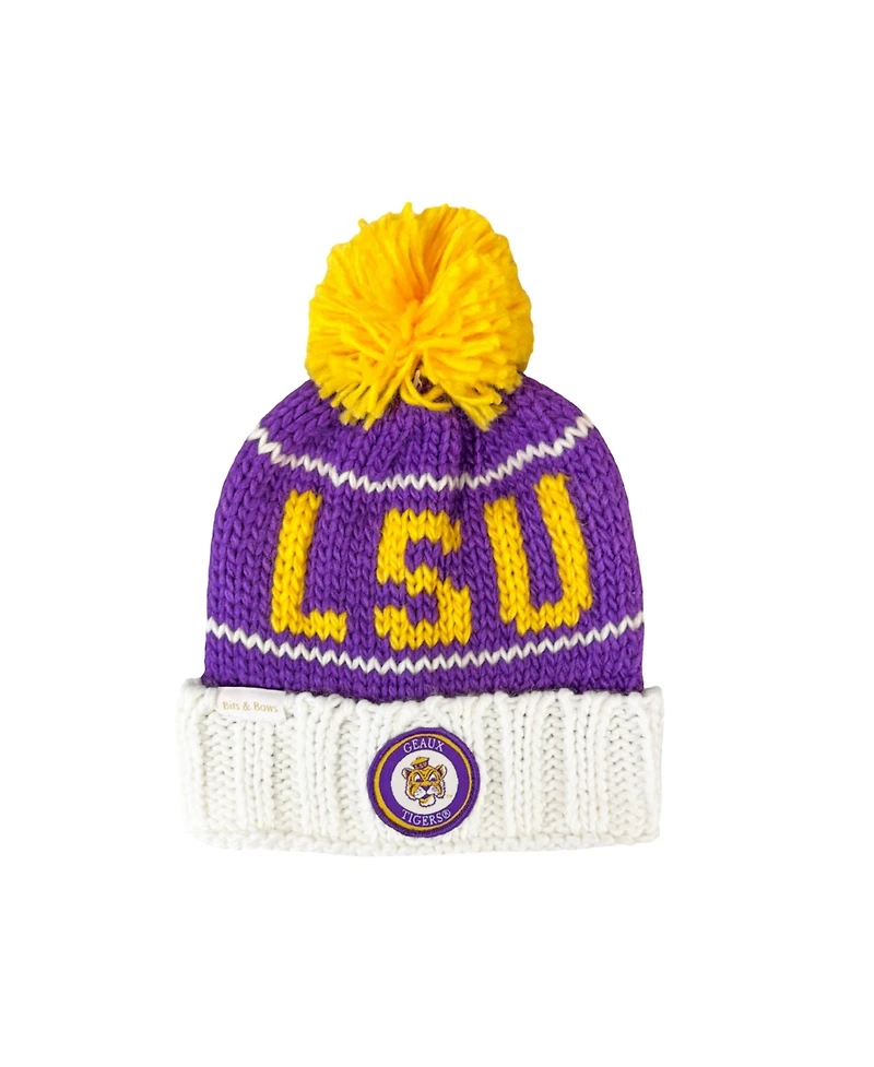 Bits & Bows Kids Unisex Lsu Bobble Hat