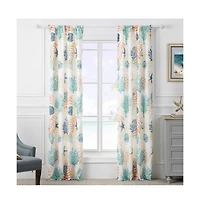 Montego Window Panel Blackout Curtain Pair 42" x 84" Aqua by Greenland Home Fashions
