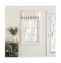 Ellis Curtain Richmark 1.5" Rod Pocket Tailored Valance for Windows 70" x 15" Natural
