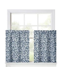 Ellis Curtain Sea Tumble Window Treatment 1.5 X22 Rod Pocket 100 Cotton Curtain Tiers 50 X22 X 30 X22 Navy
