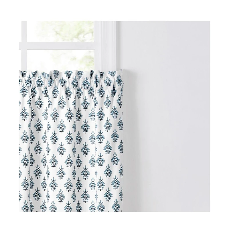 Ellis Curtain Manchester Window Treatment 1.5" Rod Pocket 100% Cotton Curtain Tiers 50" x 24