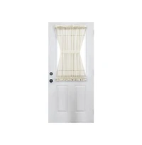 Ellis Curtain Cotton Voile 1.5" Rod Pocket Semi Sheer Door Curain Panel 40" x 72" Natural