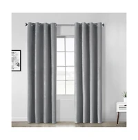 Thermaplus Navar Blackout Window Treatment Grommet Curtain Panel for Bedroom Livingroom 54" x Dark Grey