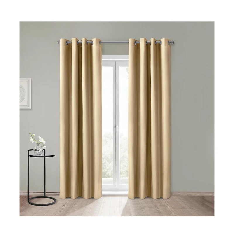 Thermaplus Alpine Blackout Premium Stylish and Functional Grommet Curtain Panel 52" x Taupe
