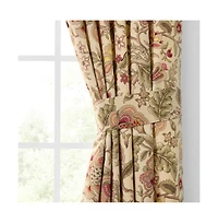 Ellis Curtain Regency 3" Rod Pocket Curtain Panel Pair with Tiebacks 96" x 96" Antique