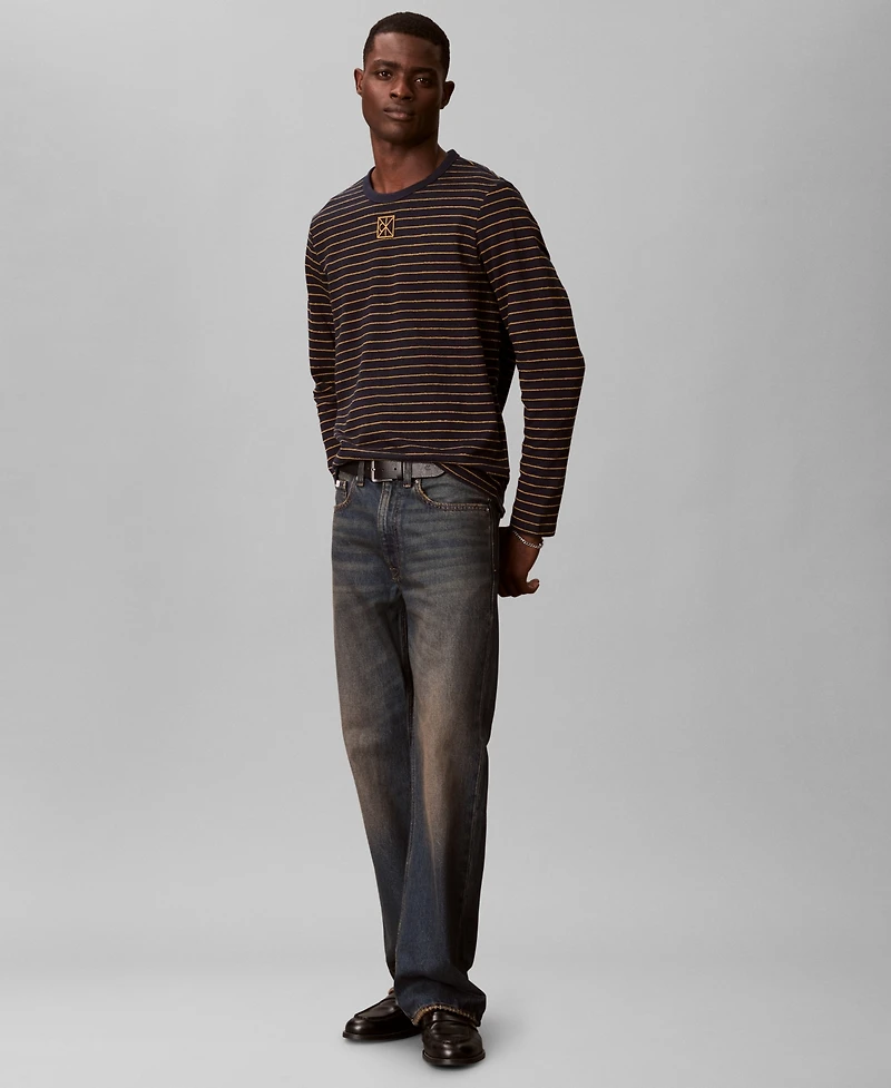 Calvin Klein Men's Striped Long-Sleeve T-Shirt