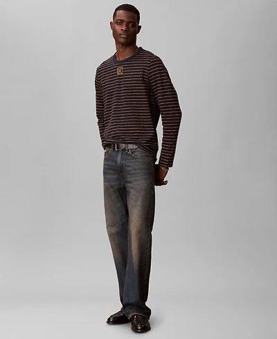 Calvin Klein Men's Striped Long-Sleeve T-Shirt