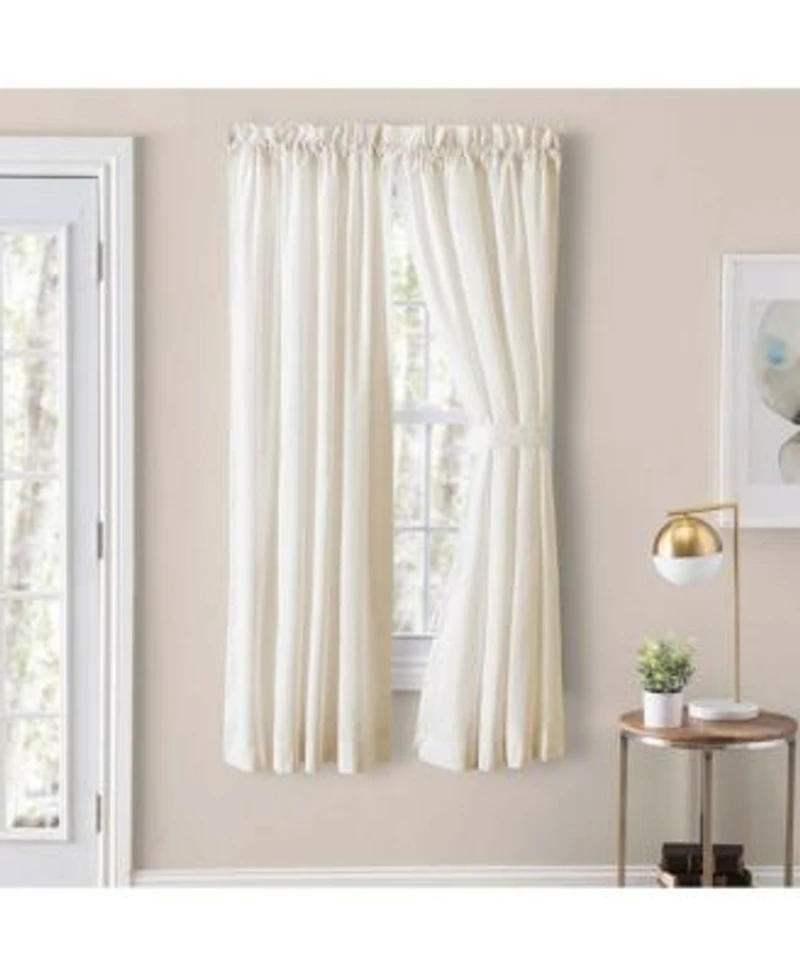 Ellis Classic Tailored Design In A Perma Press Fabric 1.5 X22 Rod Pocket Tailored Pair 80 X22x30 X22 Natural