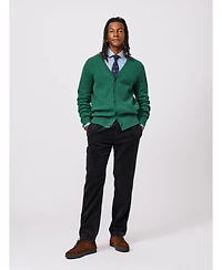 Aubin Men's Leonard Wool Cable Sweater Cardigan