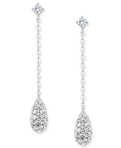 Eliot Danori Gold-Tone Pave Drop Earrings, Created for Macy's