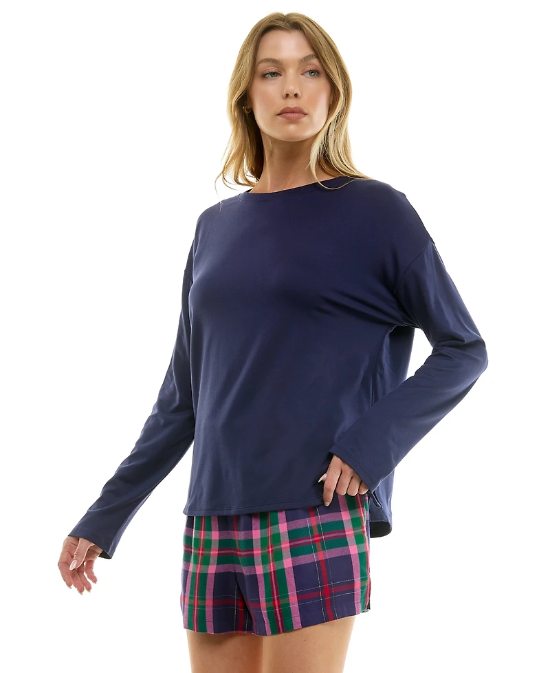 Roudelain Women's Long-Sleeve Drop Shoulder Top