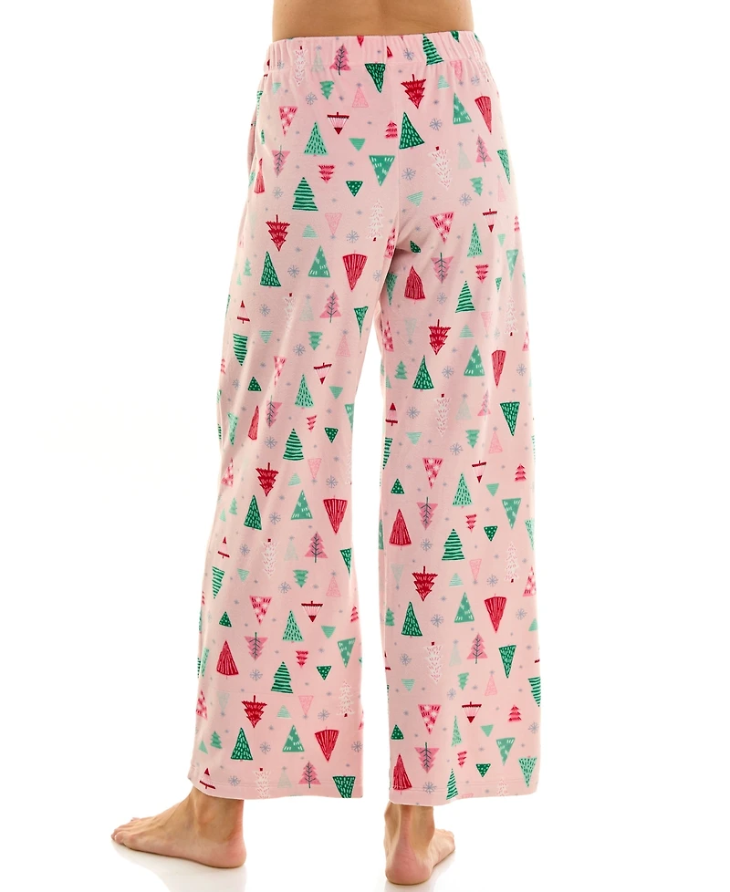 Roudelain Women's Printed Open Leg Velour Pants