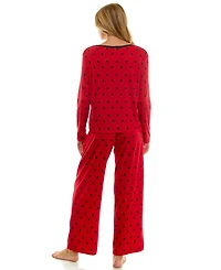 Roudelain Women's 2-Piece Printed Long-Sleeve Top and Pants Set