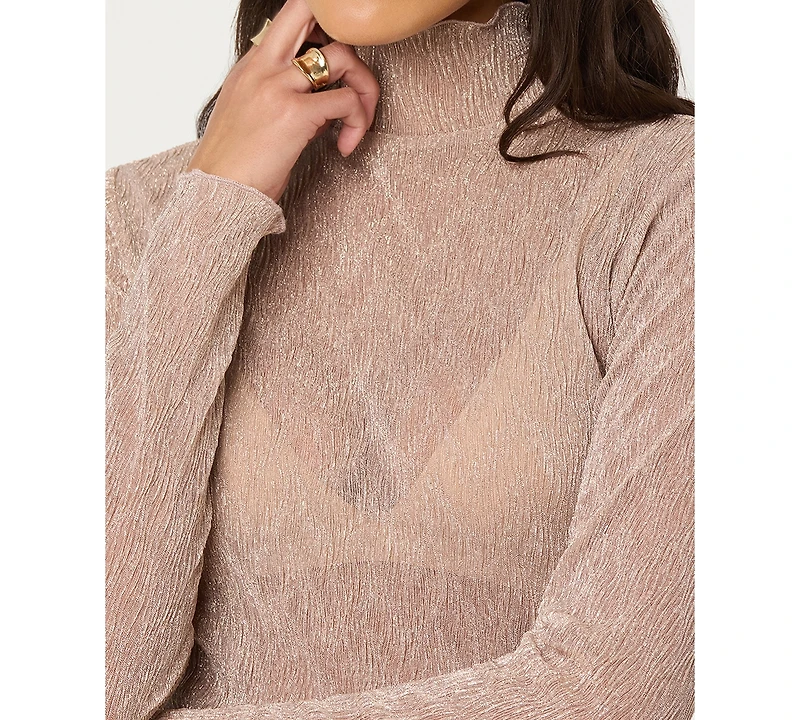 Astr the Label Women's Kyra Turtle Neck Long-Sleeve Top